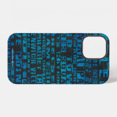 Coque iPhone 12 Quartiers NYC Bleu (Verso Horizontal)