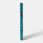 Coque iPhone 12 Raie Turquoise (Côté gauche)