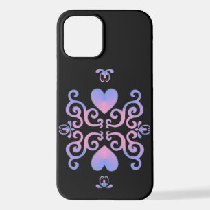 Coque iPhone 12 Rainbow Heart et Lily