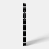 Coque iPhone 12 Rayé noir blanc chic (Côté gauche)