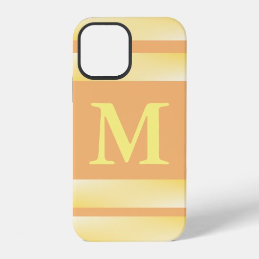 Coque iPhone 12 Rayon jaune monogramme (Verso)