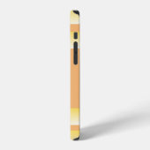 Coque iPhone 12 Rayure jaune Monogramme (Côté gauche)