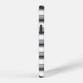 Coque iPhone 12 Rayures blanches noires modernes (Côté droit)