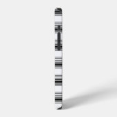 Coque iPhone 12 Rayures blanches noires modernes (Côté gauche)