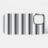 Coque iPhone 12 Rayures blanches noires modernes (Verso Horizontal)