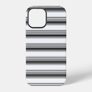 Coque iPhone 12 Rayures blanches noires modernes