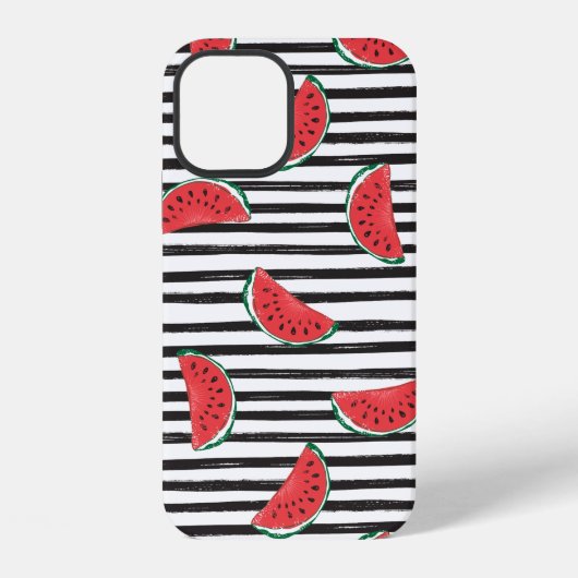 Coque iPhone 12 Rayures Pastèque (Verso)