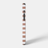 Coque iPhone 12 Rayures Rose Gold (Côté gauche)
