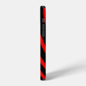 Coque iPhone 12 Red Zebra Stripes (Côté gauche)