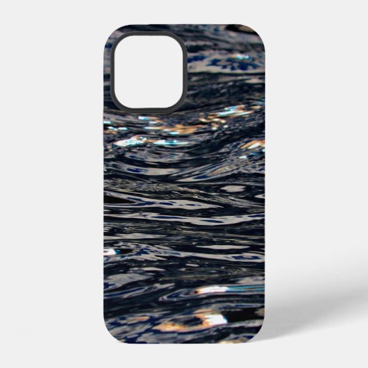 Coque iPhone 12 Réflexion des vagues d'eau du lac (Verso)