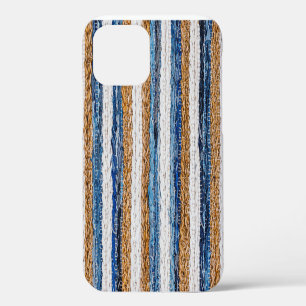 Coque iPhone 12 Rein patchwork : jean recyclé tapis.