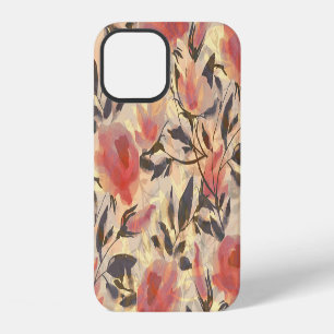Coque iPhone 12 Ressort roses sauvages : motif aquarelle.