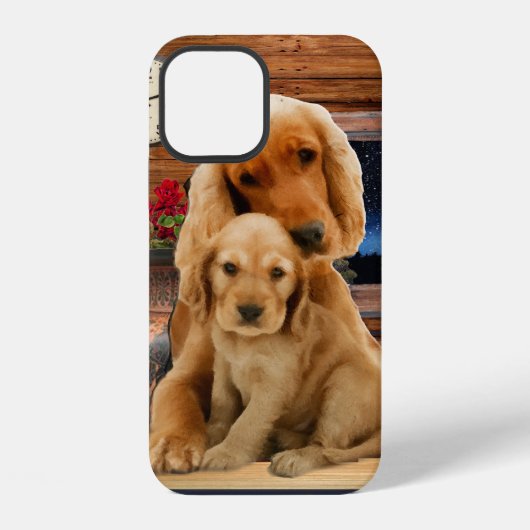 Coque iPhone 12 retriever du Labrador (Verso)