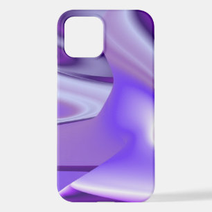 Coque iPhone 12 Rêves arc-en-ciel à fleurs violettes