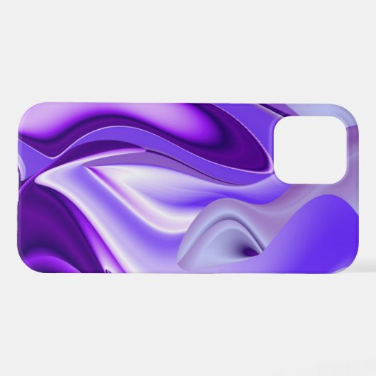 Coque iPhone 12 Rêves arc-en-ciel à fleurs violettes (Verso Horizontal)