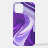 Coque iPhone 12 Rêves arc-en-ciel à fleurs violettes (Verso)