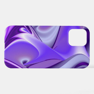 Coque iPhone 12 Rêves arc-en-ciel à fleurs violettes