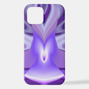 Coque iPhone 12 Rêves arc-en-ciel à fleurs violettes
