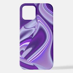 Coque iPhone 12 Rêves arc-en-ciel à fleurs violettes