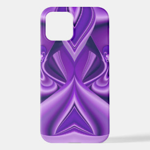Coque iPhone 12 Rêves d'arc-en-ciel de fleurs violettes