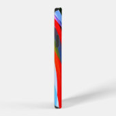 Coque iPhone 12 Rouge bleu jaune noir (Côté droit)