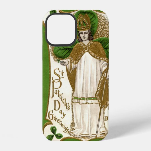 Coque iPhone 12 Saint Patrick, Shamrock (Verso)