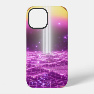 Coque iPhone 12 Scène de pop art moderne rose sci-fi 3