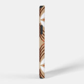 Coque iPhone 12 Seamless geometric pattern with flowers (Côté droit)