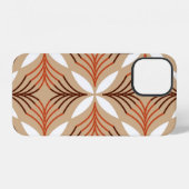 Coque iPhone 12 Seamless geometric pattern with flowers (Verso Horizontal)