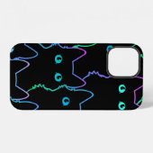 Coque iPhone 12 seamless pattern of cute cat silhouettespattern,se (Verso Horizontal)