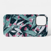 Coque iPhone 12 Seamless pattern with eucalyptus leaves and flower (Verso Horizontal)