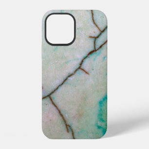 Coque iPhone 12 Série Pierres Précieuses - Turquoise Fêlée Avec Du