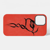 Coque iPhone 12 Serpent maléfique rouge créature fantastique gothi (Verso Horizontal)