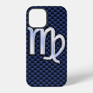 Coque iPhone 12 Signe du zodiaque Vierge Chrome Argent sur Décor B