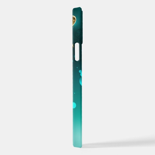 Coque iPhone 12 Skeleton Keys on Green Background (Côté droit)