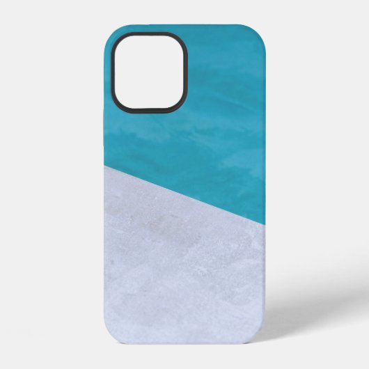 Coque iPhone 12 Sol gris vide à côté de la piscine (Verso)