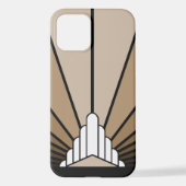 Coque iPhone 12 Soleil Art déco bronzé (Verso)