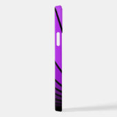 Coque iPhone 12 Soleil Art déco en violet (Côté droit)