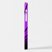 Coque iPhone 12 Soleil Art déco en violet (Côté gauche)