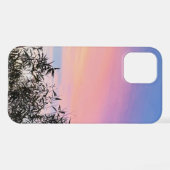 Coque iPhone 12 Soleil rose pourpre (Verso Horizontal)
