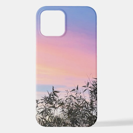 Coque iPhone 12 Soleil rose pourpre (Verso)