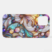 Coque iPhone 12 Stained glass mosaic (Verso Horizontal)