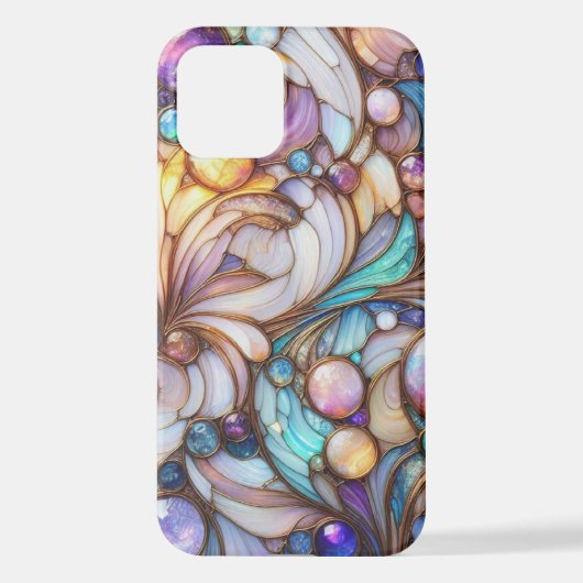 Coque iPhone 12 Stained glass mosaic (Verso)
