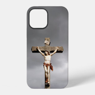 Coque iPhone 12 Statue de crucifixion Jésus Christ Coque-Mate iPho