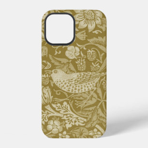 Coque iPhone 12 Strawberry Thief Gold, William Morris