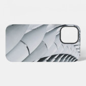 Coque iPhone 12 Structure de bâtiment blanc et gris (Verso Horizontal)
