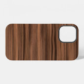 Coque iPhone 12 Structure du grain de bois de texture (Verso Horizontal)
