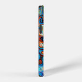 Coque iPhone 12 Structure texturée abstraite colorée (Côté droit)