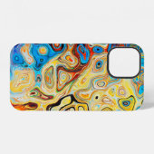Coque iPhone 12 Structure texturée abstraite colorée (Verso Horizontal)