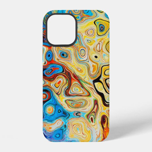 Coque iPhone 12 Structure texturée abstraite colorée (Verso)